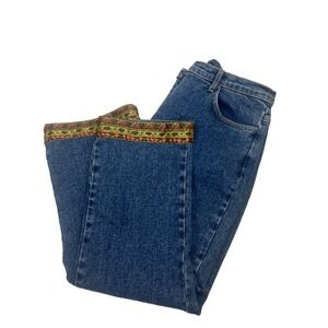 Y2K Carole Little Sport Boho Embroidered Jeans Size‎ 10